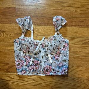 Victoria's Secret Floral Corset Top/Crop Top